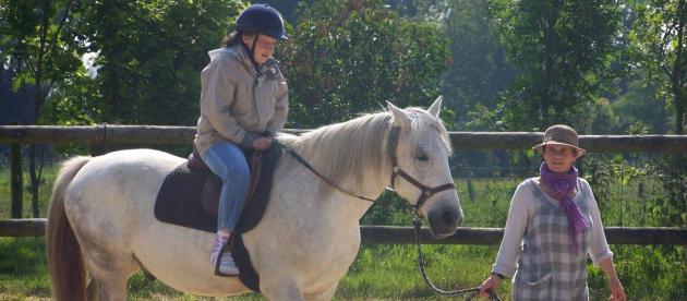 Anne-Lise et Valérie en équitation